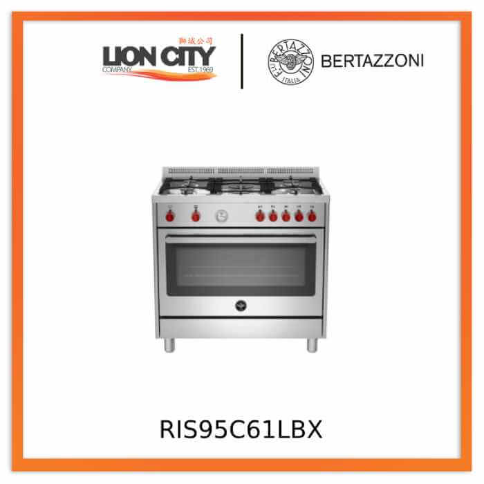 Bertazzoni RIS95C61LBX/XR/XB/XW/XV 90 cm 5-burner Range Cooker Electric Oven