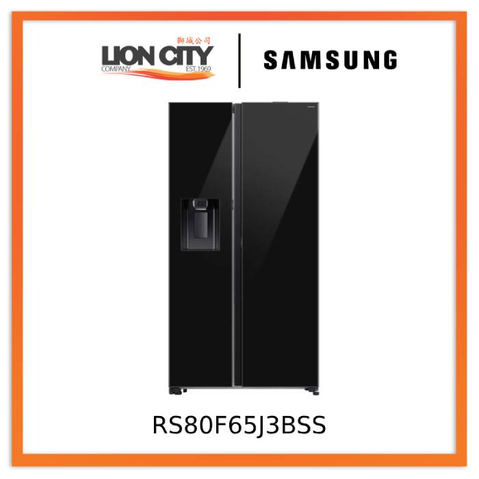 Samsung RS80F65J3BSS 634L Side-by-Side Fridge With Dispenser