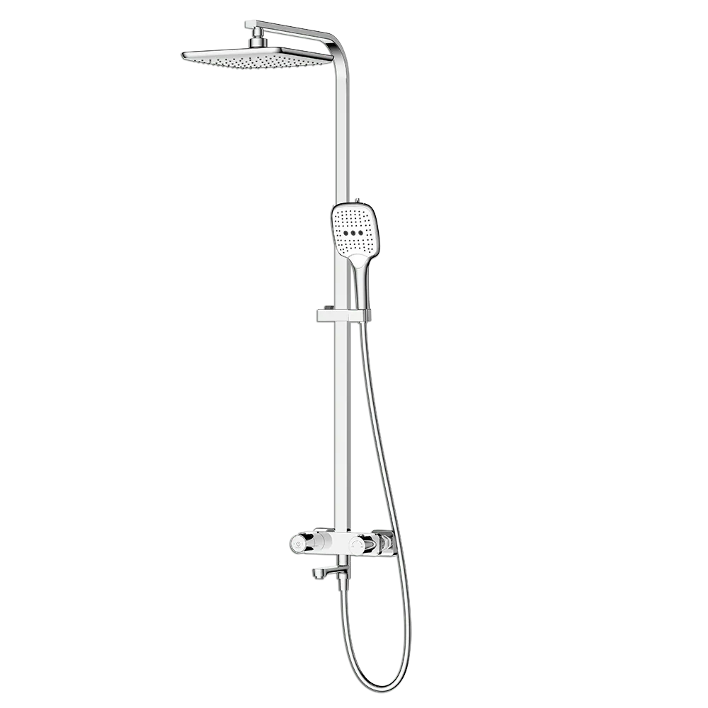 Rubine RSC-PUSHSTOP-S81-CH Rainshower Column Mixer Chrome