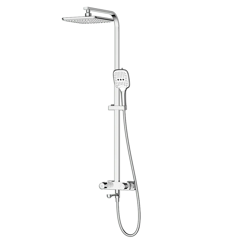 Rubine RSC-PUSHSTOP-S81-CH Rainshower Column Mixer Chrome