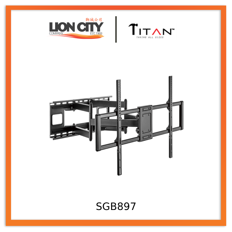Titan SGB897 Swivel Mount Full Motion Flexibility Heavy Duty Bracket 70"-120"