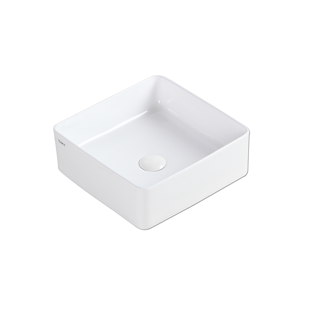 Rubine SQ 36 36cm Countertop Ceramic Basin Gloss White