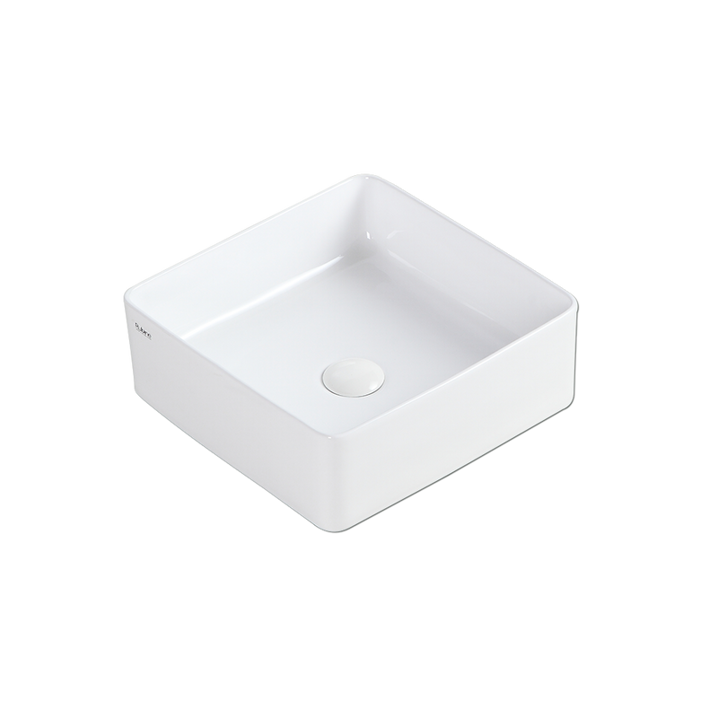 Rubine SQ 36 36cm Countertop Ceramic Basin Gloss White