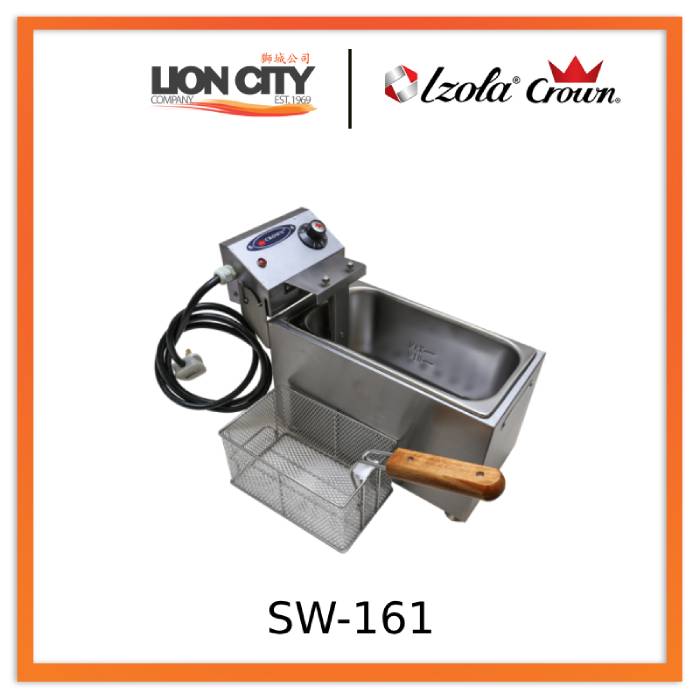 Crown SW-161 3 Litre Stainless Steel Electric Fryer - Lion City Company