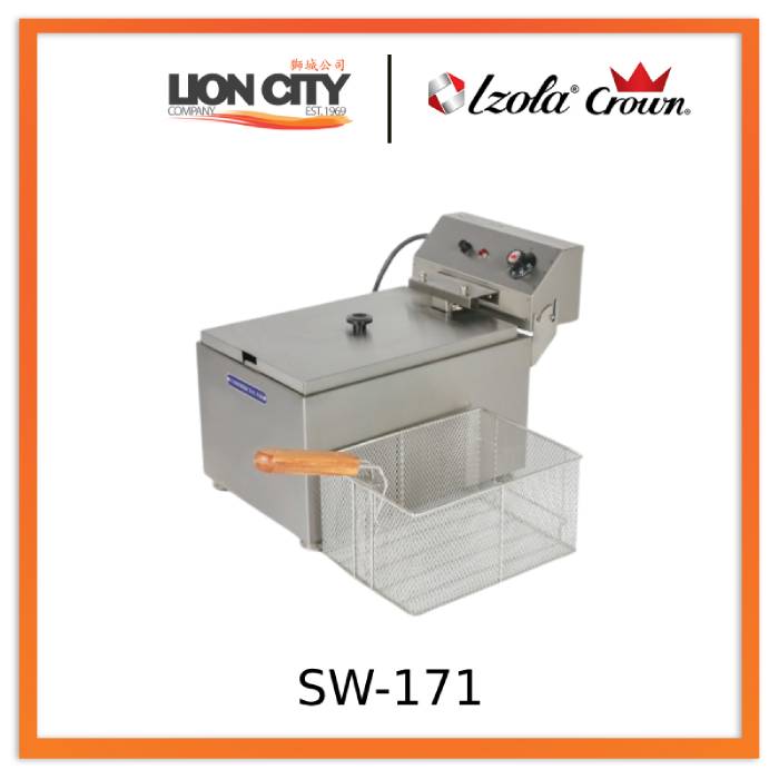Crown SW-171 6 Litre Stainless Steel Electric Fryer - Lion City Company