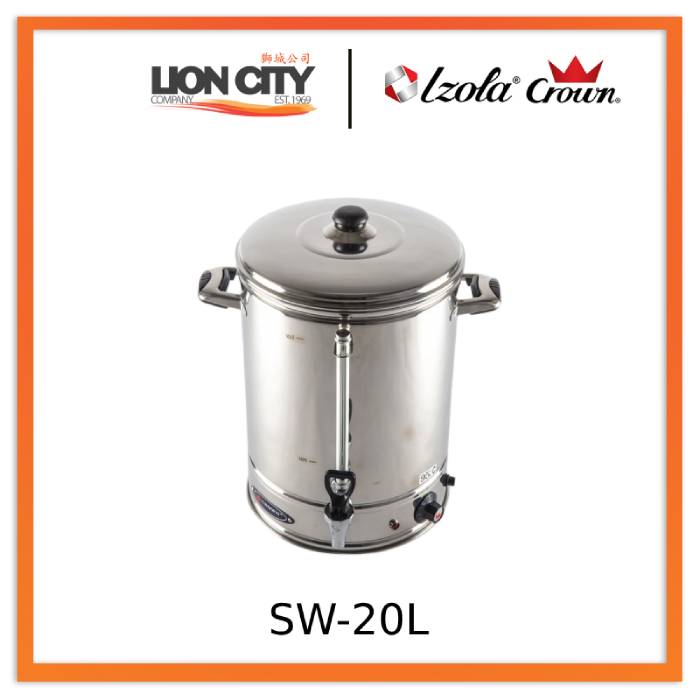 Crown SW-20L 20 Litre Stainless Steel Water Boiler - Lion City Company