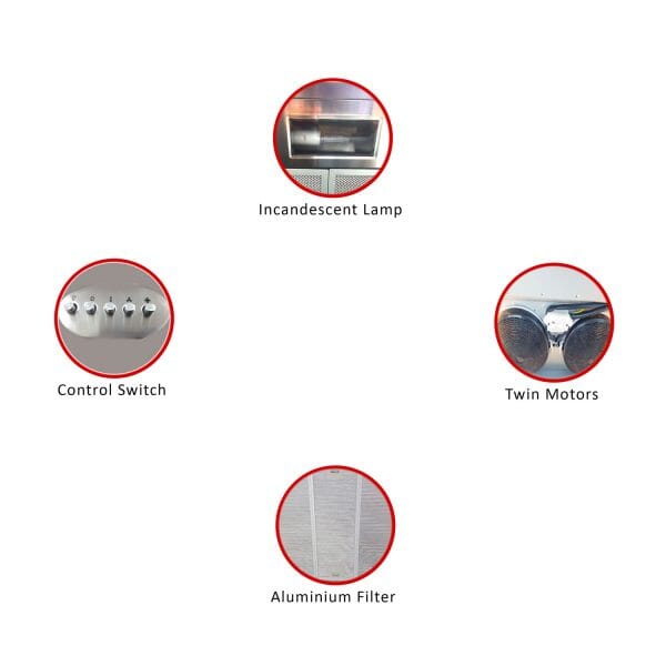 Valenti VH1026MS 600 mm Semi Integrated Hood VH 1026MS