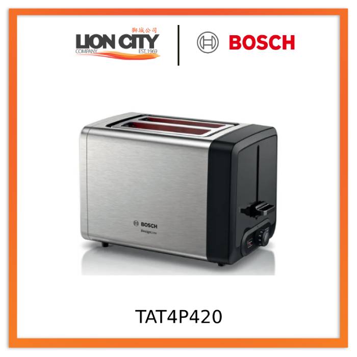 Bosch TAT4P420 Compact toaster DesignLine Stainless steel