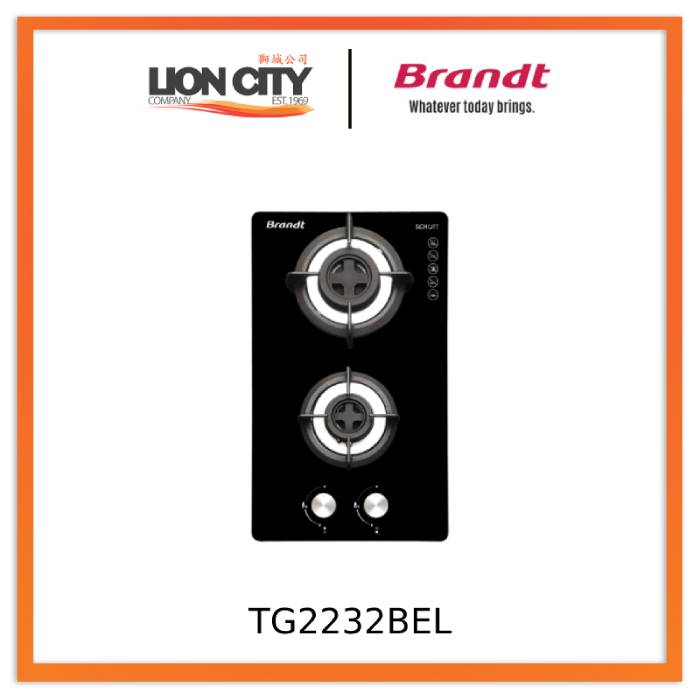 Brandt TG2232BEL Battery/electric Ignition Gas Hob (30cm)(Black)
