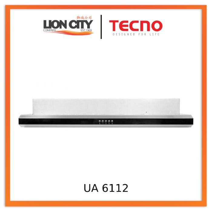 TECNO UA 6112 60cm Slim Line Hood With Black Acrylic Front Panel