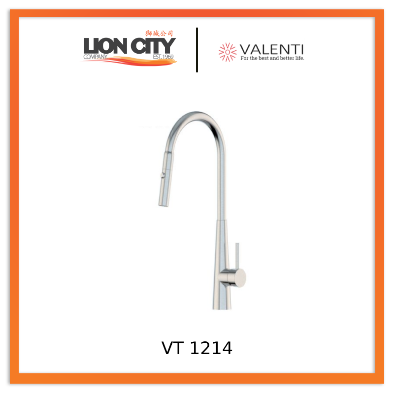 Valenti VT1214 Kitchen Tap Chrome Finish