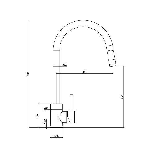 Valenti VT1220GM Kitchen Tap Gun Metal Grey