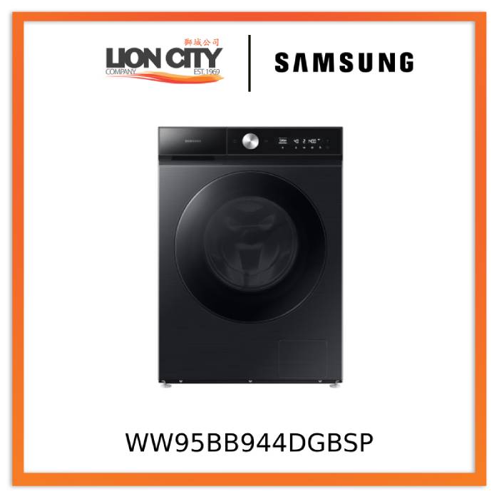Samsung WW95BB944DGBSP Bespoke AI™ 9.5kg Front Load Washing Machine with AI Ecobubble™+ and AI Wash, 4 Ticks