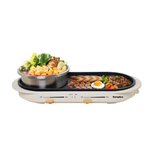 Europace EMC7303D 3L Hotpot with Non-Stick Grill