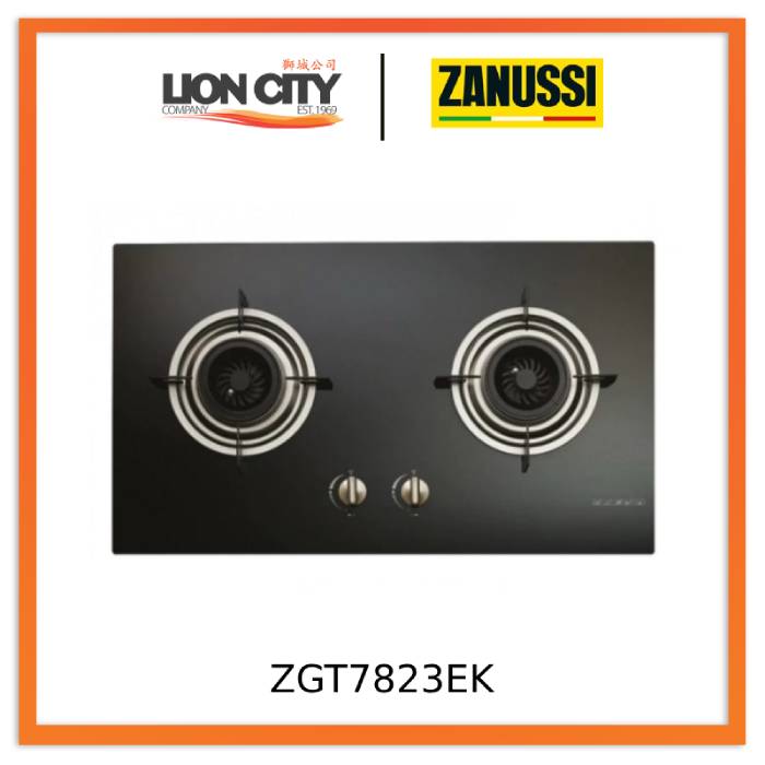 Zanussi ZGT7823EK 2 Burner Safety Device Glass Built in Hob(76cm,black)( no warranty, clearance set))
