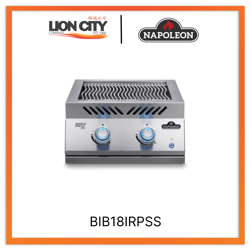 NAPOLEON BIB18IRPSS Built-in 700 Series Dual Infrared Burner