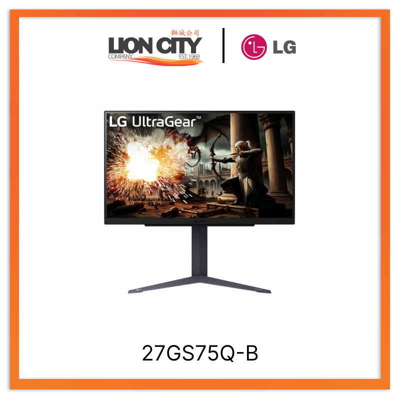 LG 27GS75Q-B 27" UltraGear™ QHD 200Hz 1ms G-Sync Compatible IPS Gaming Monitor
