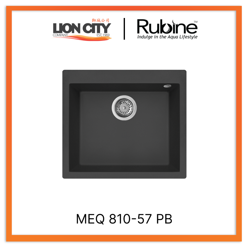 Rubine 1 Bowl Inset Granite Kitchen Sink MEQ 810-57 PB
