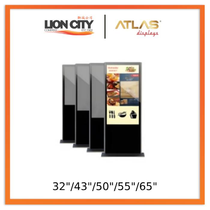 Atlas Floor Stand Kiosk 350nits Android 11.0 2+32G, IR Touch "Contact for Price"