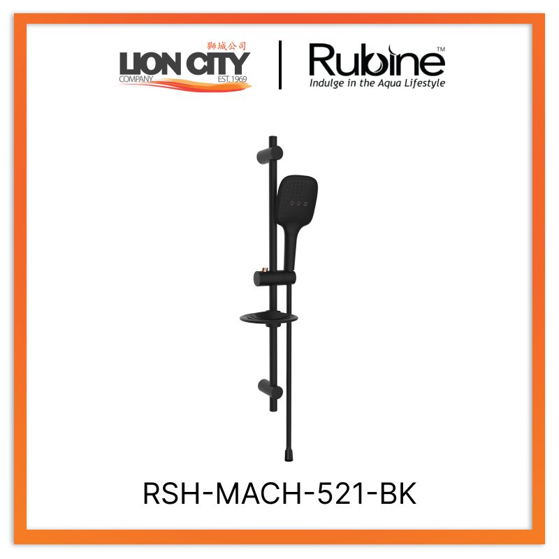 Rubine 3F Handshower Matt Black RSH-MACH-521-BK