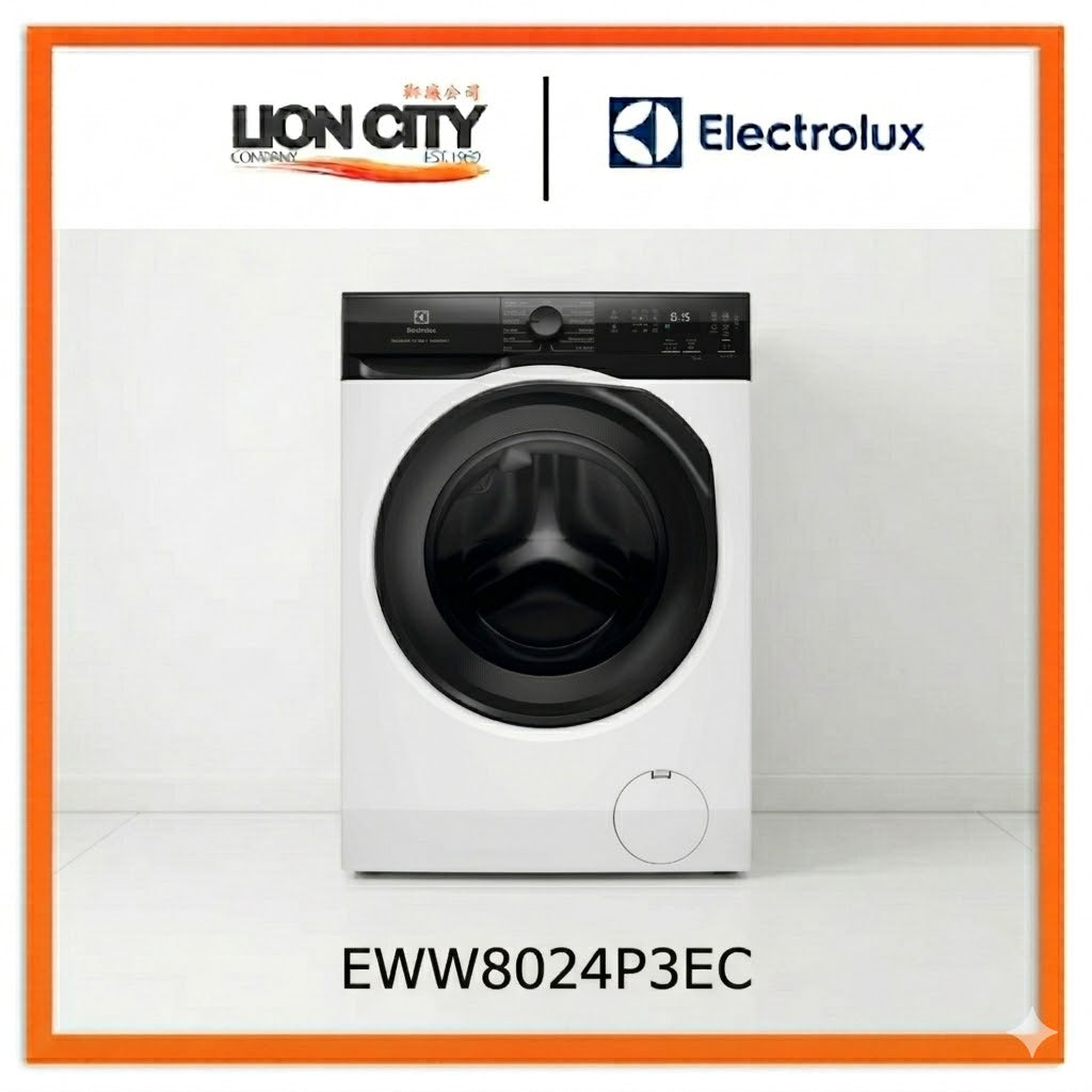 ELECTROLUX EWW8024P3EC FRONT LOAD WASHER/DRYER - WHITE (8KG/5KG)