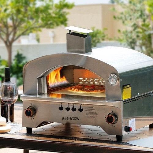 Large Gas Pizza Furnace Italian Classic Stainless Steel Oven