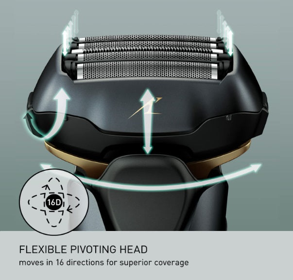 Panasonic ES-LV97-K751 Multi-Flex 5-Blade Rechargeable Shaver with Auto Cleaning System