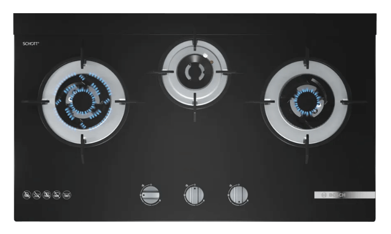 Bosch PMD83D31AF Series 4 Gas hob 78 cm Tempered glass, Black