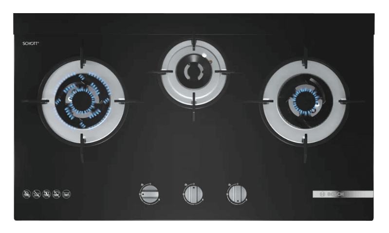 Bosch PMD93D31AF Series 4 Gas hob Tempered glass, Black