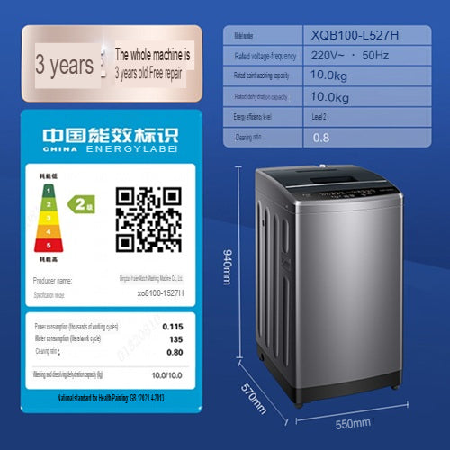 Haier Leader XQB100-L527H 10kg Top Load Washing Machine with Tub Self-Clean 1Yr Warranty Commercial Use