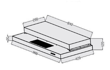 Ellane EH-2990 90cm Stainless Steel Slimline Hood