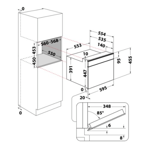 Whirlpool W7 MWBLAUS 6th Sense, Crisp Built-in Microwave Oven (40l) W7MWBLAUS