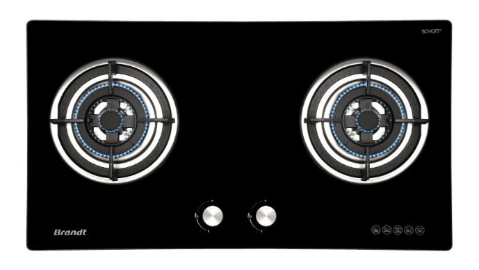 Brandt TG2282BBP Battery Ignition 2-Burner Built-In Gas Hob