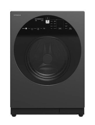 Hitachi R-S700PMS0-GBK/GS 595l Side-by-side Fridge (2 Ticks) + Hitachi BD-120XGV Front Load Washer AI Wash, Auto Dosing System, Inverter 12 kg, 1,600 RPM