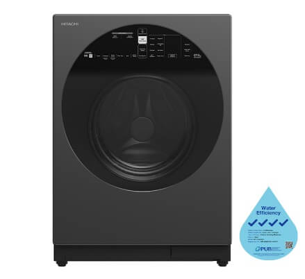 Hitachi R-MX700PMS0-MGW Side-by-side Refrigerator (569L) + Hitachi BD-D120XGV Front Load Washer Dryer 12/8KG