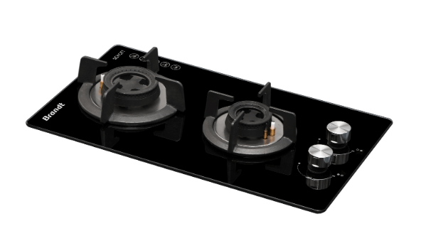 Brandt TG2232BBP Battery/electric Ignition Gas Hob (30cm)(Black)(Town Gas/ PUB ONLY)