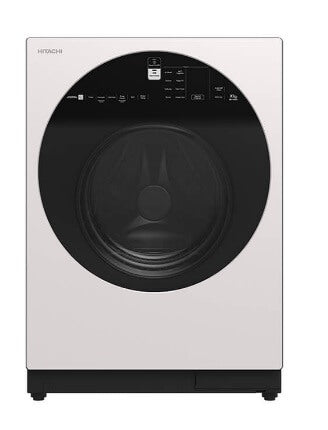 Hitachi R-SX700PMS0-GBK/GS 573L Side by Side Fridge  + Hitachi BD-100GV Front Loading - Washer AI Wash, Inverter 10 kg, 1,600 RPM