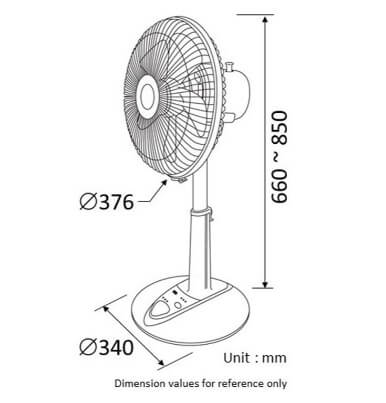 KDK P30KH Living Fan - Champagne Gold - Lion City Company