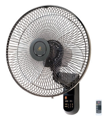 KDK M40MS Black/Grey 40cm Wall Fan w/Remote Control