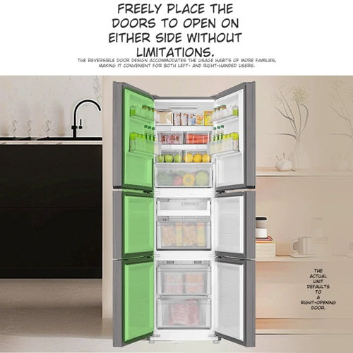 Haier Leader BCD-251WGLC3E7S9 251L Three-Door Frost-Free Air-Cooled Refrigerator Energy Class 1
