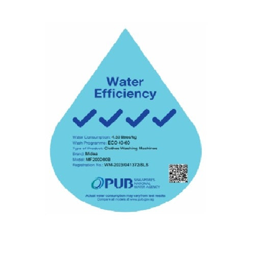 Midea MF200D80B 8KG Front Load 8 kg/6 kg Washer/Dryer Combo