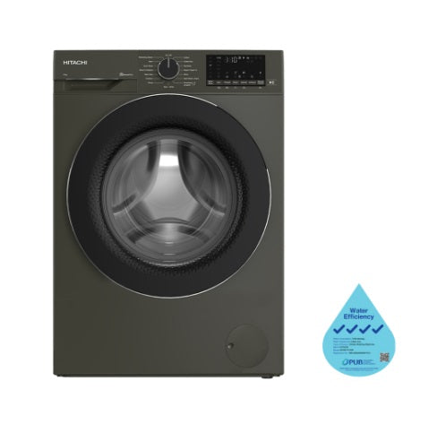 Hitachi R-VG690P7MS - GBK/GGR/GPW 550L Top Freezer Fridge + Hitachi BD-80YFVEM Front Loading - Washer Steam & Hygiene Easy Iron Inverter