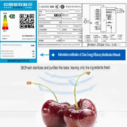 Haier BCD-218WLDPPU1 3 Doors Refrigerator 218L Local 1Yr Warranty Commercial Use 3 Pin Plug