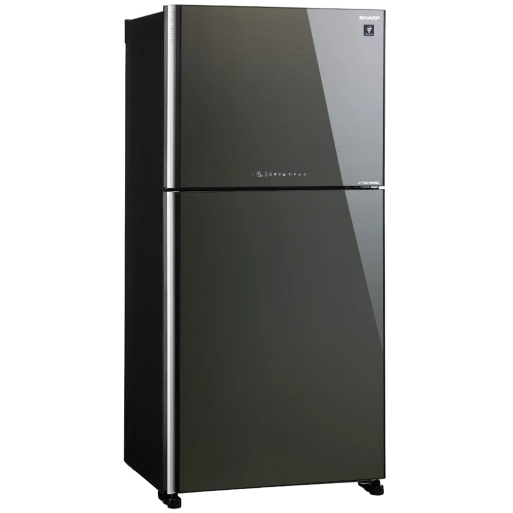 Sharp SJ-PG51P2-DS/BK 512L 2-Door Glass Door Fridge
