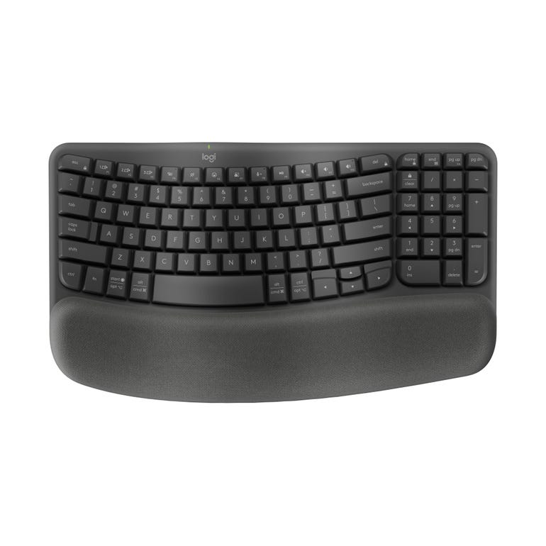 Logitech Wave Keys Ergo Wireless Keyboard Graphite