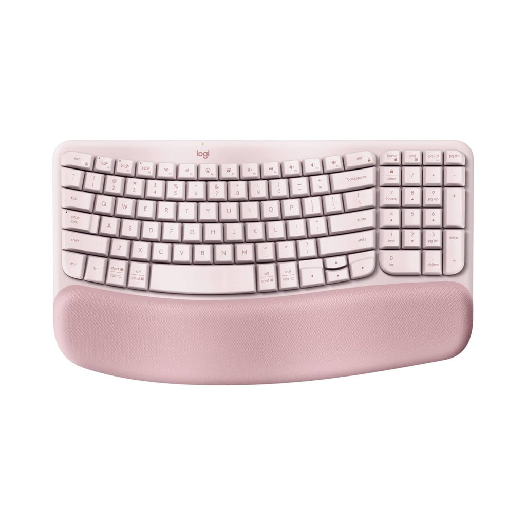 Logitech Wave Keys Ergo Wireless Keyboard Rose