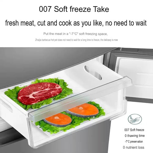 Haier BCD-218LLC3EZS9 3 Doors Refrigerator 218L Silver 1Yr Warranty Commercial Use