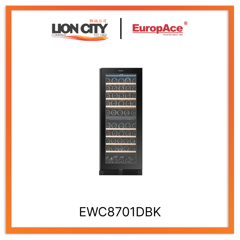 Europace EWC8701DBK Signature Series Wine Cooler 70 Bottles - Lion City Company