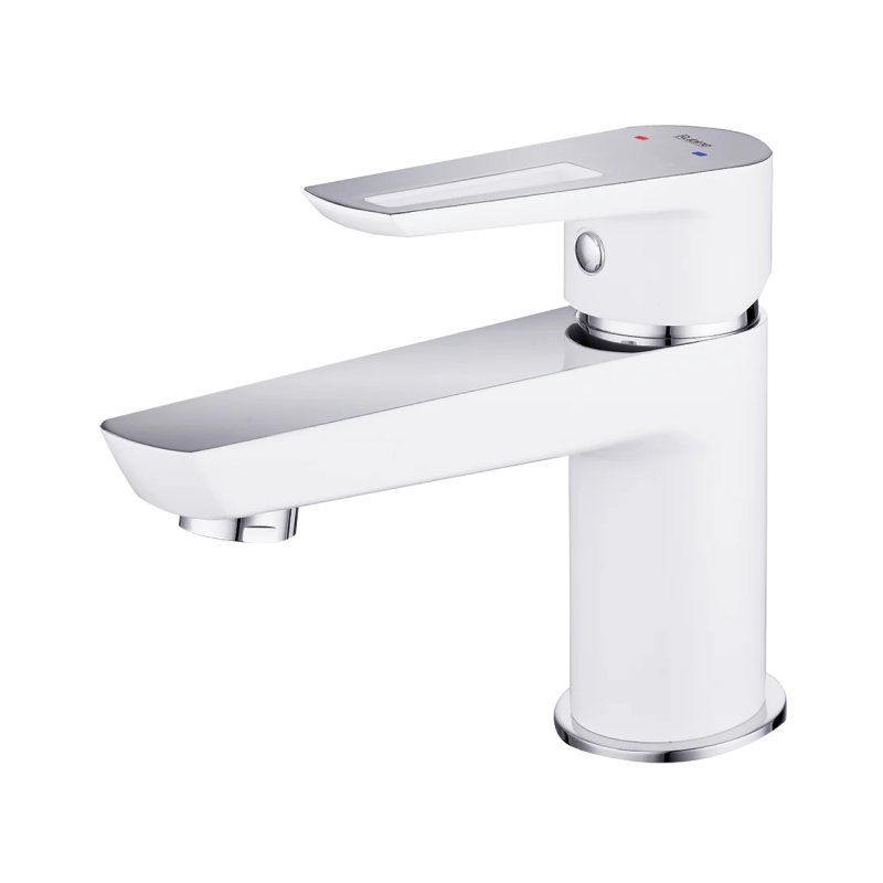Rubine Basin Mixer White STYLO 9121 WH