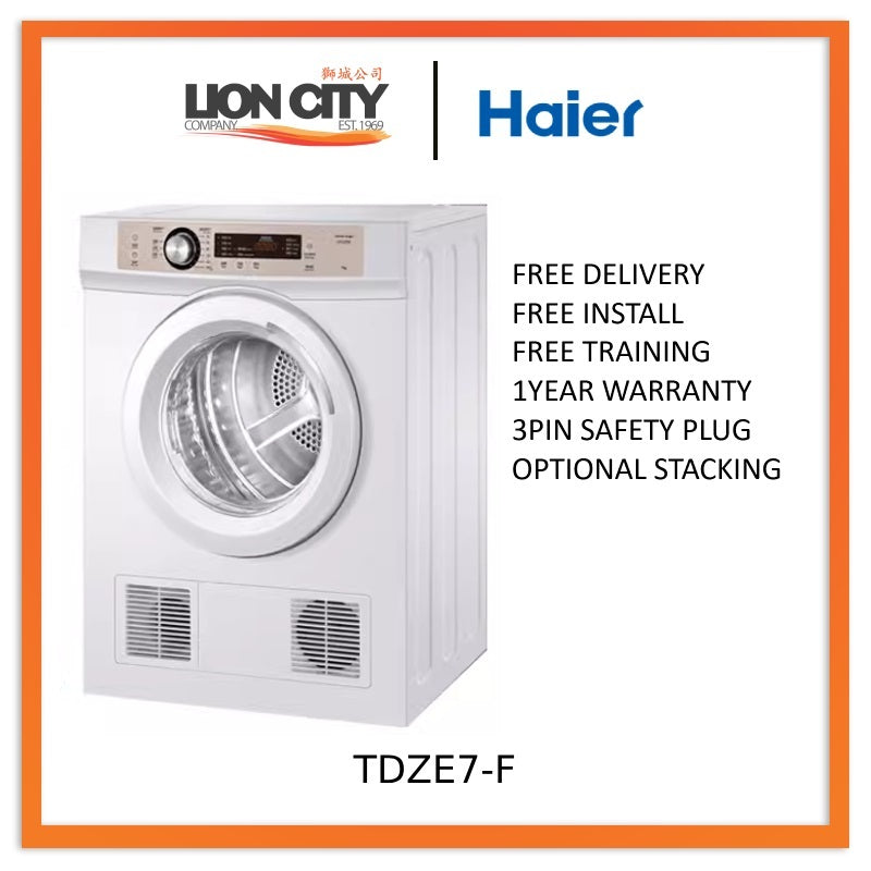 Haier's TDZE7-F Leader Roller Dryer 7kg Fully Automatic Clothes Dryer 1Yr Warranty Commercial Use
